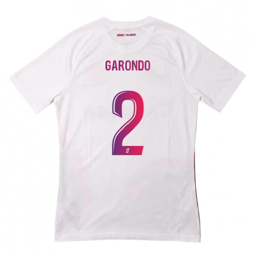 Danxen Kvinder Thibaud Garondo #2 Hvid Pink Lilla Udebane Spillertrøjer 2026/27 Trøje T-Shirt