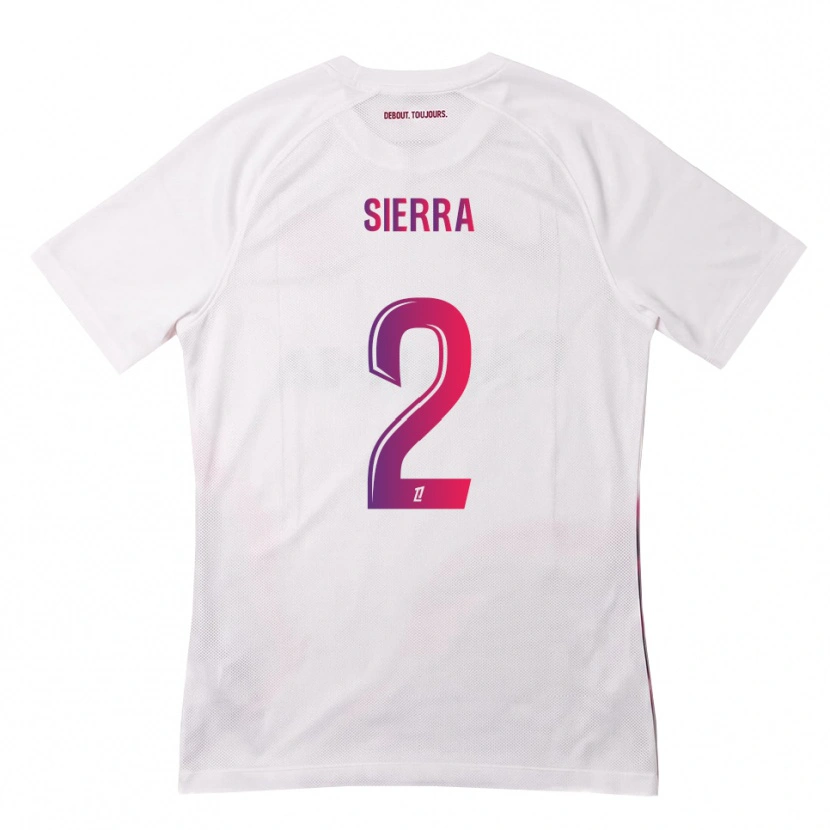Danxen Kvinder Pauline Sierra #2 Hvid Pink Lilla Udebane Spillertrøjer 2026/27 Trøje T-Shirt