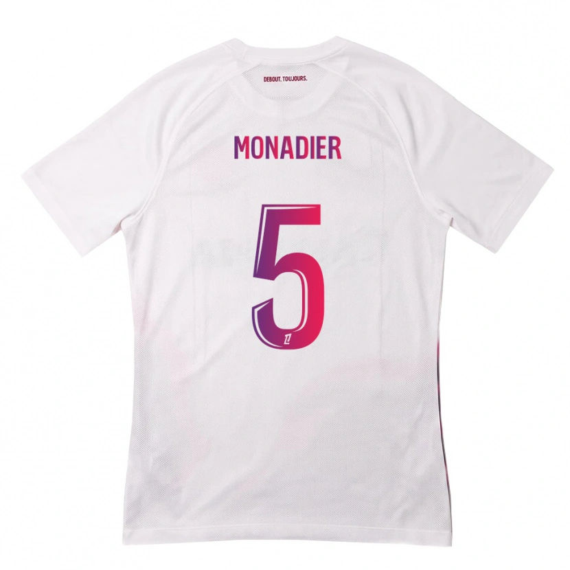 Danxen Kvinder Pauline Monadier #5 Hvid Pink Lilla Udebane Spillertrøjer 2026/27 Trøje T-Shirt