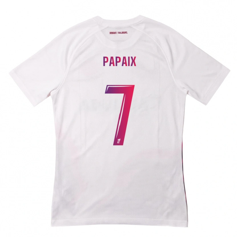 Danxen Kvinder Marie Papaix #7 Hvid Pink Lilla Udebane Spillertrøjer 2026/27 Trøje T-Shirt
