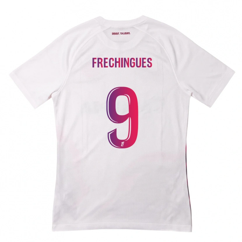 Danxen Kvinder Léo Frechingues #9 Hvid Pink Lilla Udebane Spillertrøjer 2026/27 Trøje T-Shirt