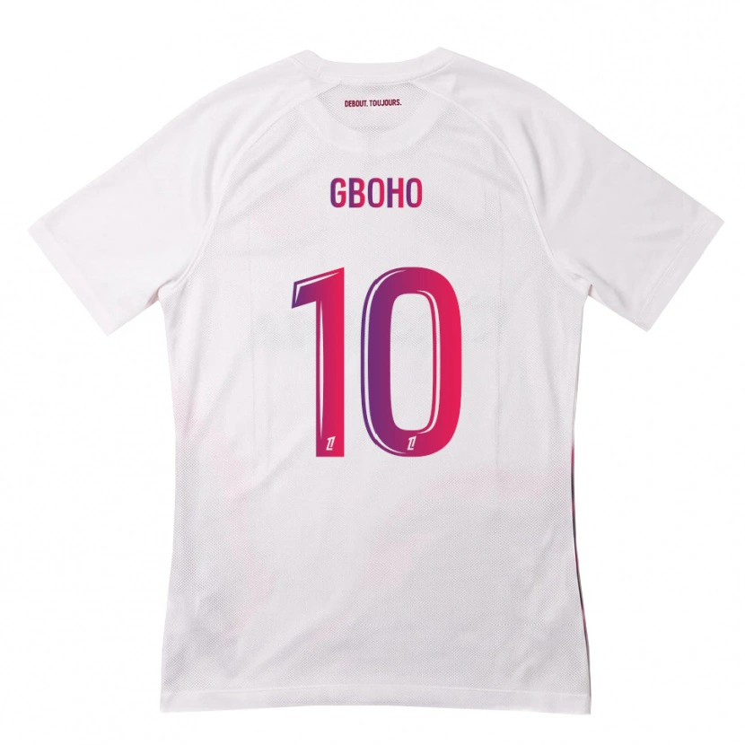Danxen Kvinder Yann Gboho #10 Hvid Pink Lilla Udebane Spillertrøjer 2026/27 Trøje T-Shirt