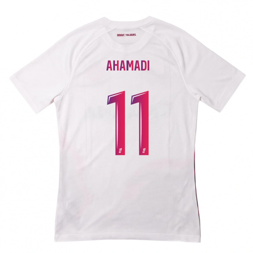 Danxen Kvinder Isaack Ahamadi #11 Hvid Pink Lilla Udebane Spillertrøjer 2026/27 Trøje T-Shirt