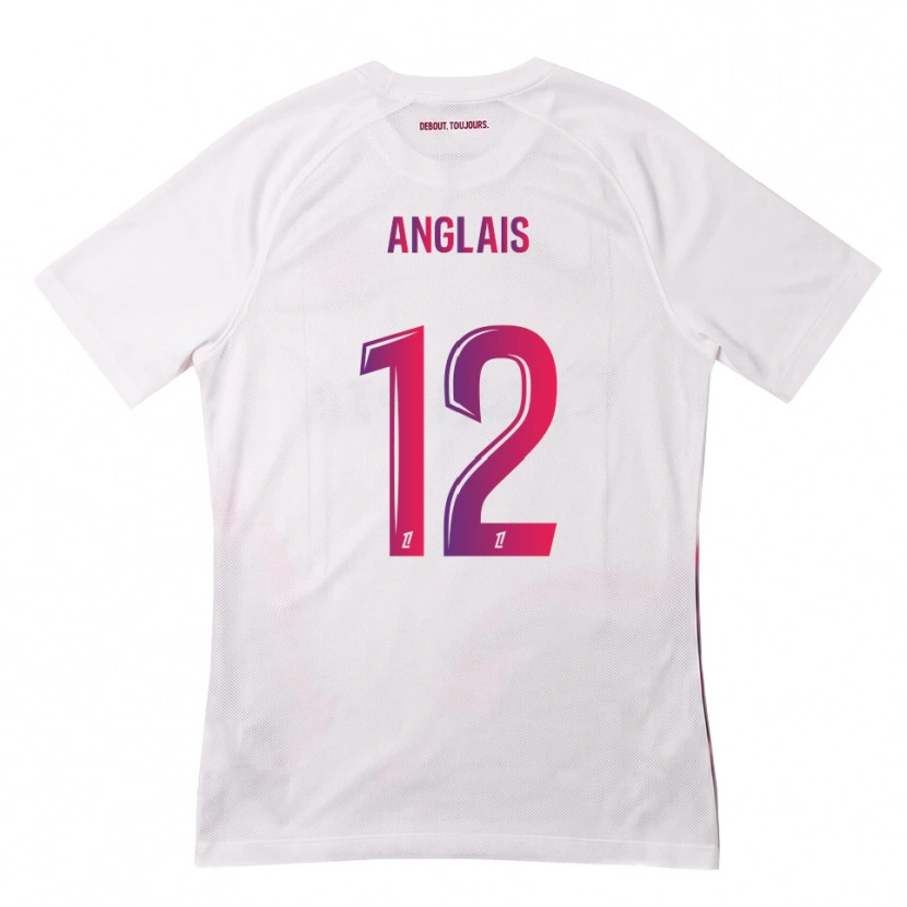 Danxen Kvinder Anaëlle Anglais #12 Hvid Pink Lilla Udebane Spillertrøjer 2026/27 Trøje T-Shirt