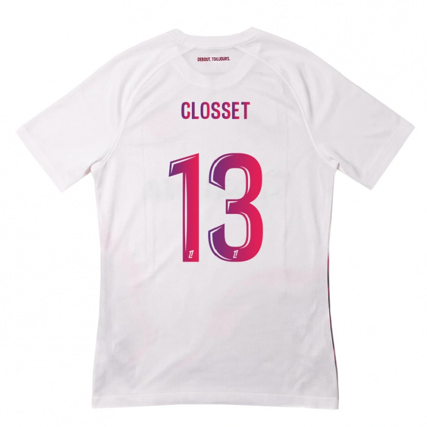 Danxen Kvinder Océane Closset #13 Hvid Pink Lilla Udebane Spillertrøjer 2026/27 Trøje T-Shirt