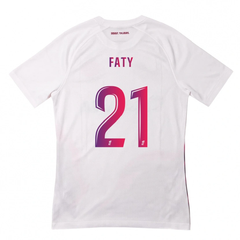 Danxen Kvinder Enzo Faty #21 Hvid Pink Lilla Udebane Spillertrøjer 2026/27 Trøje T-Shirt