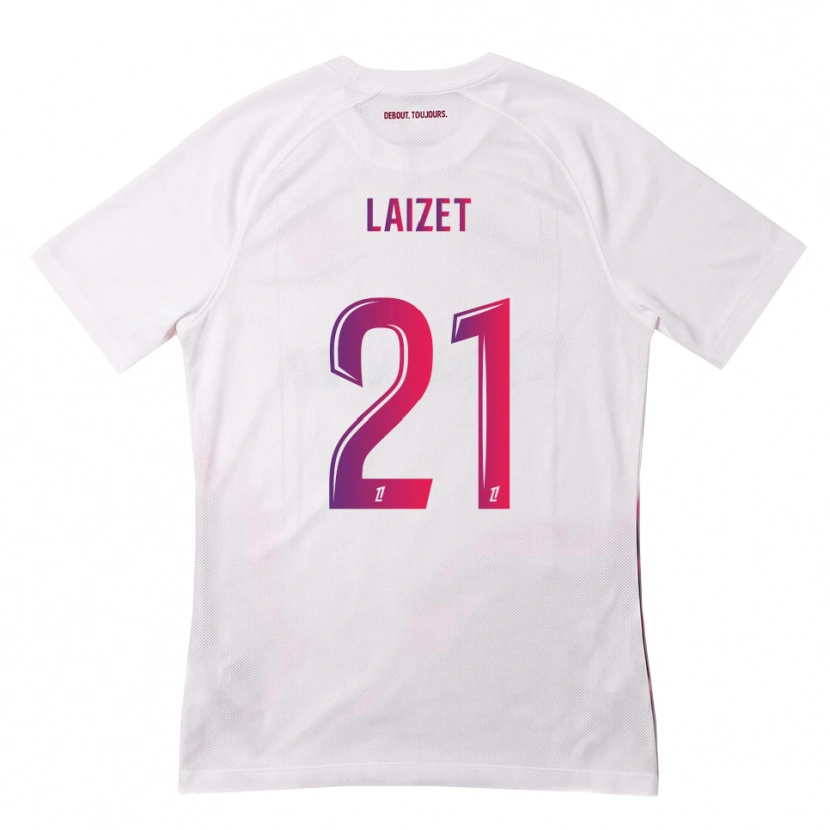 Danxen Kvinder Emma Laizet #21 Hvid Pink Lilla Udebane Spillertrøjer 2026/27 Trøje T-Shirt