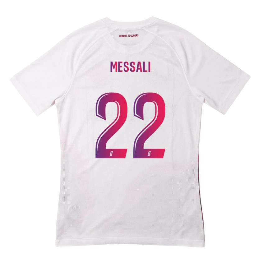 Danxen Kvinder Rafik Messali #22 Hvid Pink Lilla Udebane Spillertrøjer 2026/27 Trøje T-Shirt