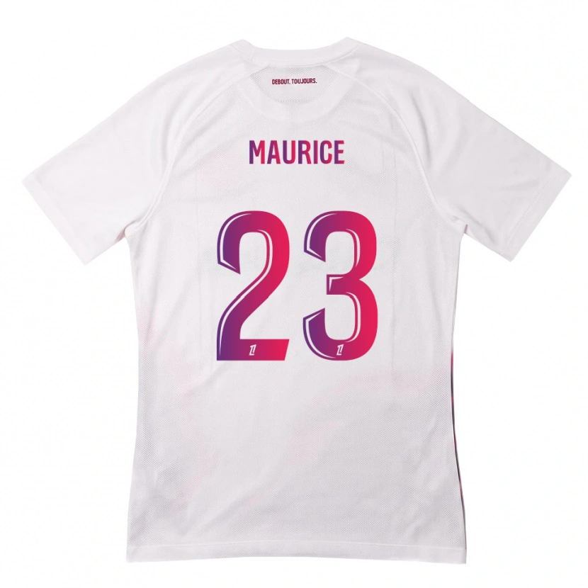 Danxen Kvinder Sandra Maurice #23 Hvid Pink Lilla Udebane Spillertrøjer 2026/27 Trøje T-Shirt