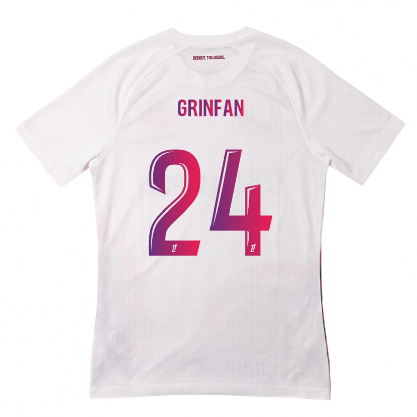 Danxen Kvinder Roma Grinfan #24 Hvid Pink Lilla Udebane Spillertrøjer 2026/27 Trøje T-Shirt
