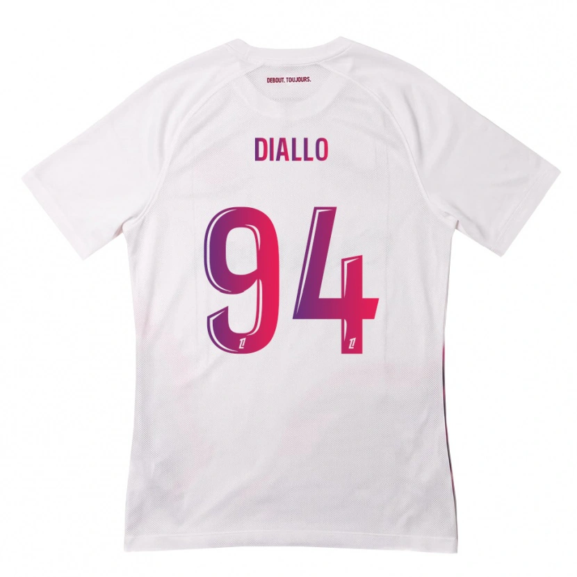 Danxen Kvinder Ismaïl Diallo #94 Hvid Pink Lilla Udebane Spillertrøjer 2026/27 Trøje T-Shirt