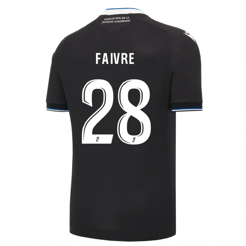 Danxen Kvinder Romain Faivre #28 Sort Blå Hvid Udebane Spillertrøjer 2026/27 Trøje T-Shirt