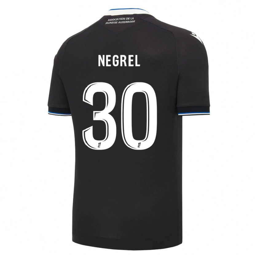 Danxen Kvinder Tom Negrel #30 Sort Blå Hvid Udebane Spillertrøjer 2026/27 Trøje T-Shirt