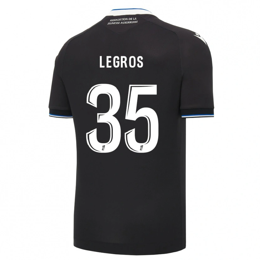 Danxen Kvinder Elikya Legros #35 Sort Blå Hvid Udebane Spillertrøjer 2026/27 Trøje T-Shirt