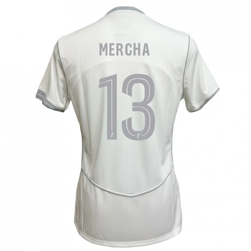Danxen Kvinder Yanis Mercha #13 Hvid Grå Udebane Spillertrøjer 2026/27 Trøje T-Shirt
