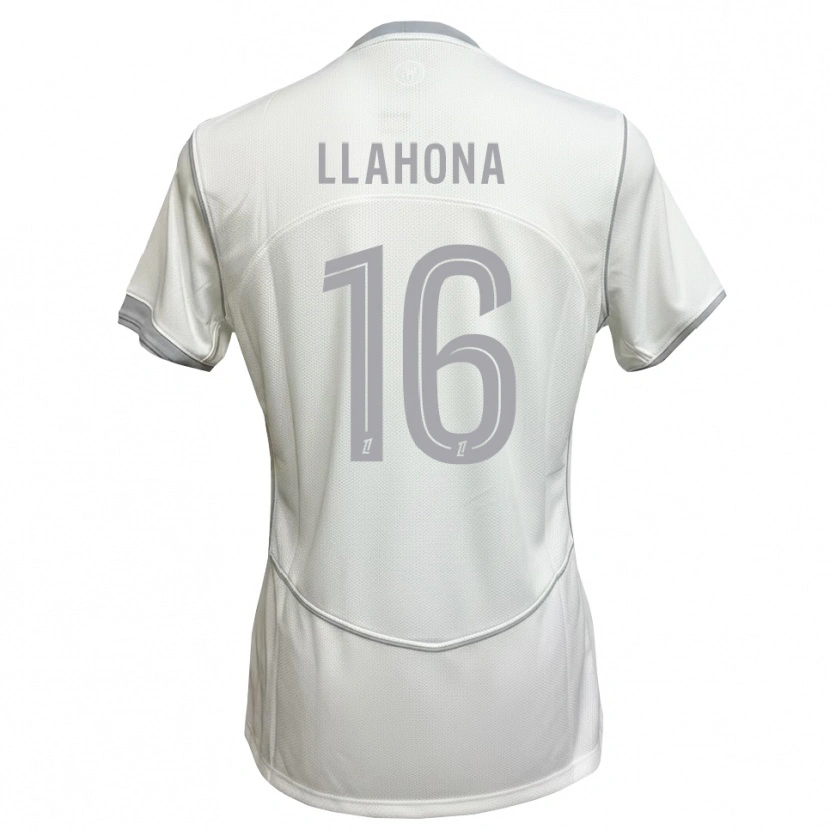 Danxen Kvinder Yann Llahona #16 Hvid Grå Udebane Spillertrøjer 2026/27 Trøje T-Shirt