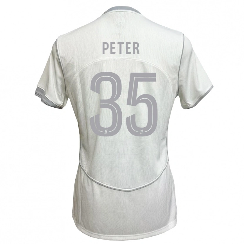 Danxen Kvinder Prosper Peter #35 Hvid Grå Udebane Spillertrøjer 2026/27 Trøje T-Shirt