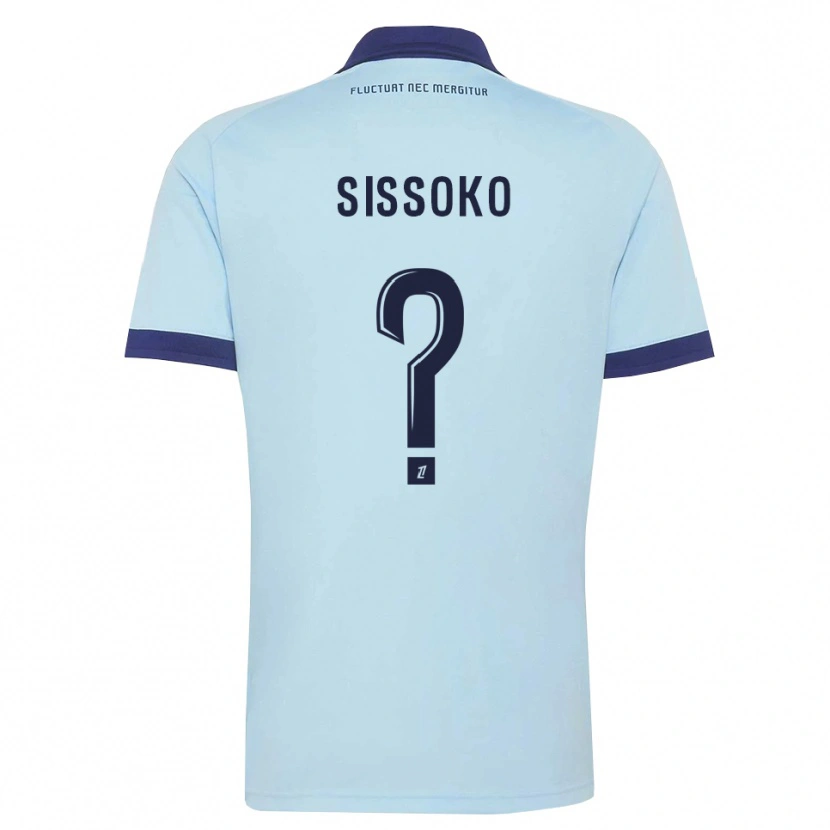 Danxen Kvinder Omar Sissoko #0 Kornblomstblå Sort Udebane Spillertrøjer 2026/27 Trøje T-Shirt