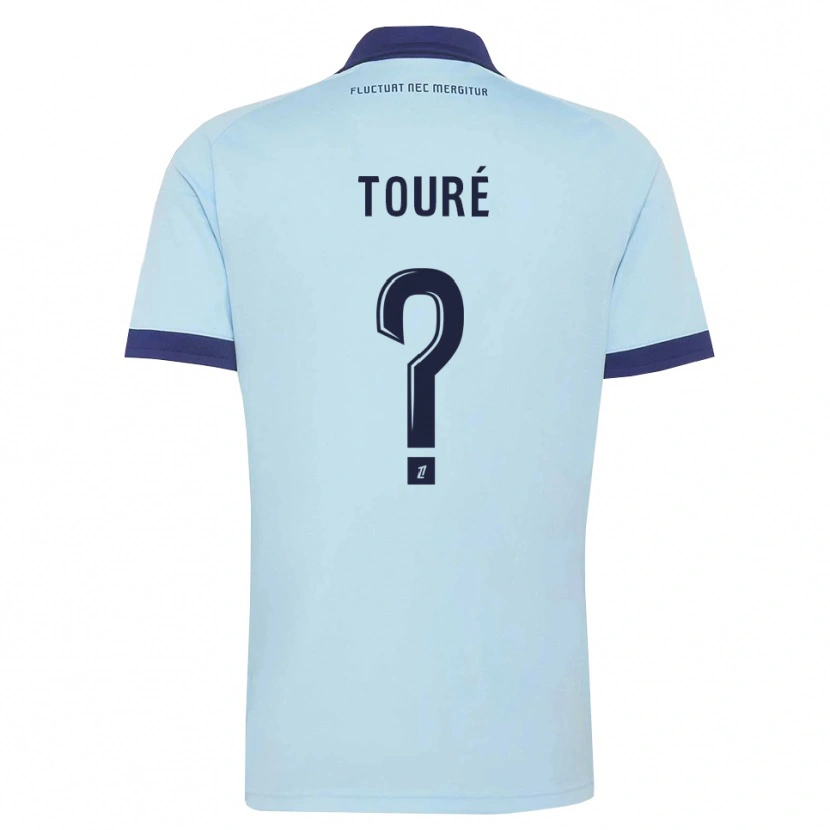 Danxen Kvinder Kaïs Touré #0 Kornblomstblå Sort Udebane Spillertrøjer 2026/27 Trøje T-Shirt