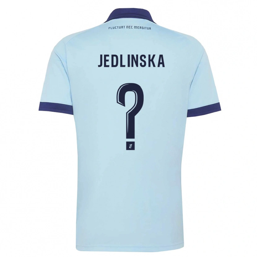 Danxen Kvinder Klaudia Jedlinska #0 Kornblomstblå Sort Udebane Spillertrøjer 2026/27 Trøje T-Shirt