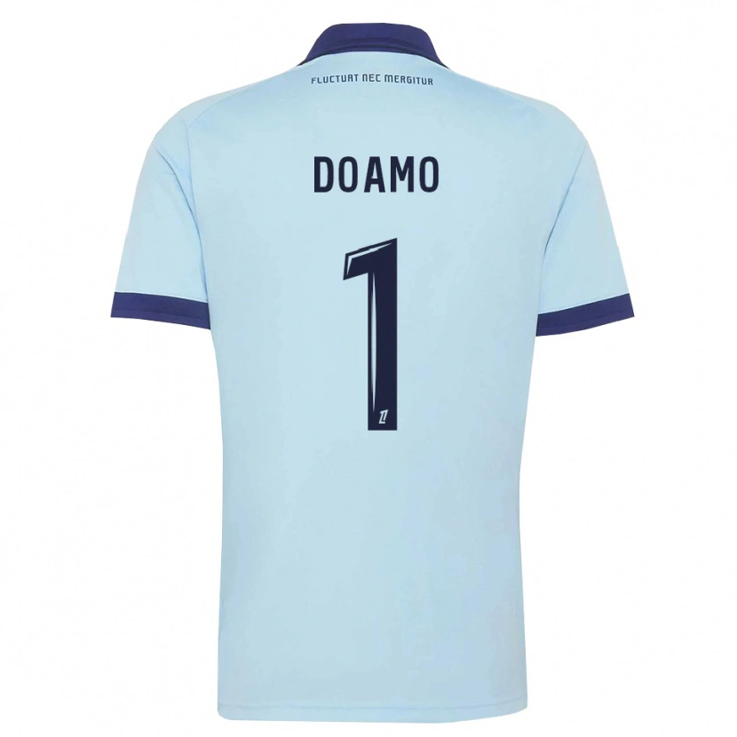 Danxen Kvinder Isaac Doamo #1 Kornblomstblå Sort Udebane Spillertrøjer 2026/27 Trøje T-Shirt