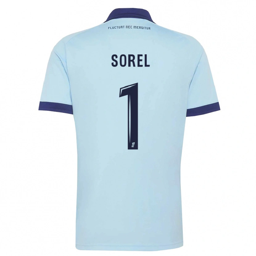 Danxen Kvinder Sacha Sorel #1 Kornblomstblå Sort Udebane Spillertrøjer 2026/27 Trøje T-Shirt