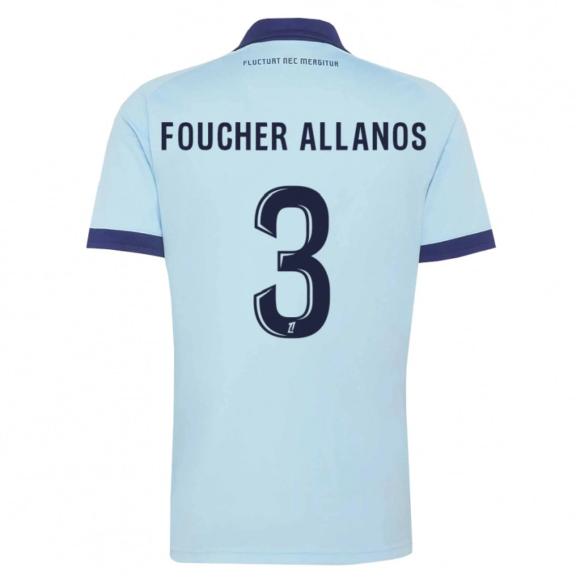 Danxen Kvinder Ismaël Foucher Allanos #3 Kornblomstblå Sort Udebane Spillertrøjer 2026/27 Trøje T-Shirt