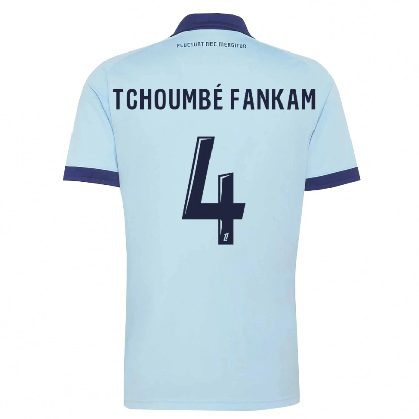 Danxen Kvinder Erwan Tchoumbé Fankam #4 Kornblomstblå Sort Udebane Spillertrøjer 2026/27 Trøje T-Shirt