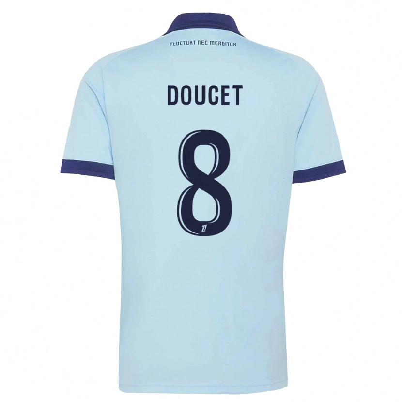 Danxen Kvinder Lohann Doucet #8 Kornblomstblå Sort Udebane Spillertrøjer 2026/27 Trøje T-Shirt