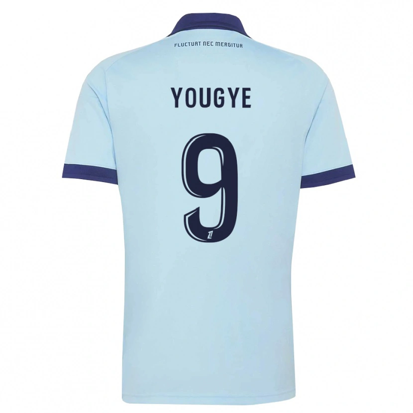 Danxen Kvinder Joshua Yougye #9 Kornblomstblå Sort Udebane Spillertrøjer 2026/27 Trøje T-Shirt