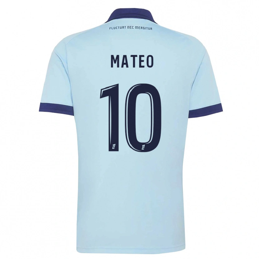 Danxen Kvinder Clara Mateo #10 Kornblomstblå Sort Udebane Spillertrøjer 2026/27 Trøje T-Shirt
