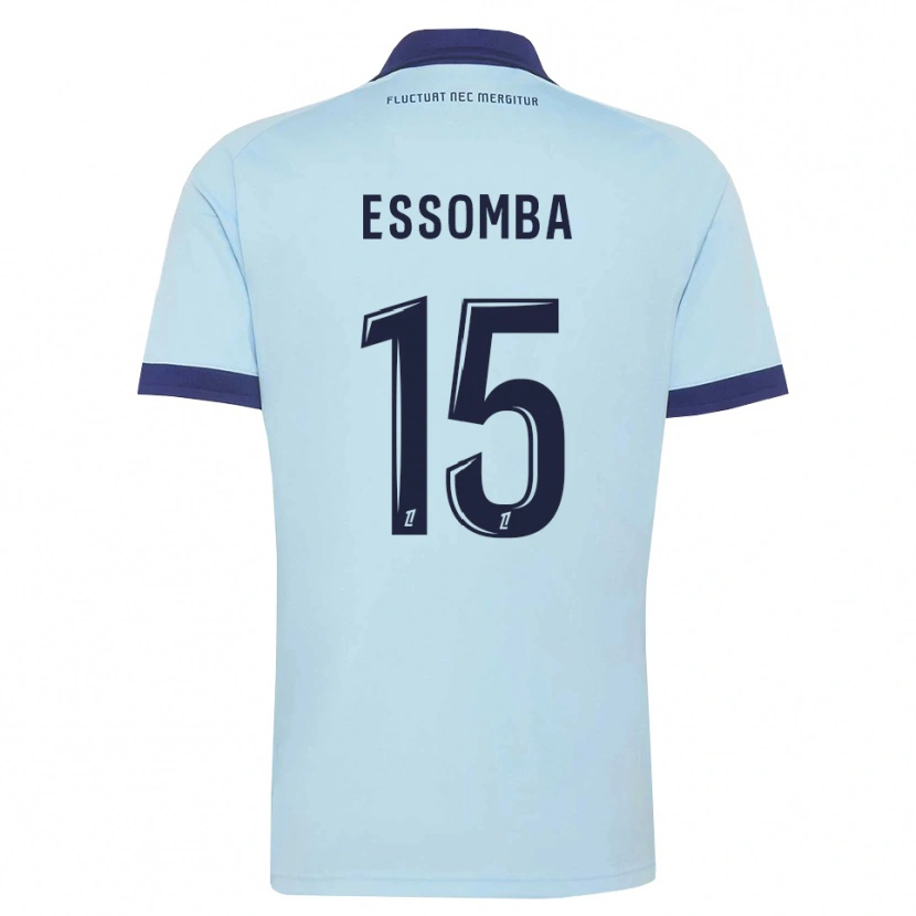 Danxen Kvinder Aaron Essomba #15 Kornblomstblå Sort Udebane Spillertrøjer 2026/27 Trøje T-Shirt