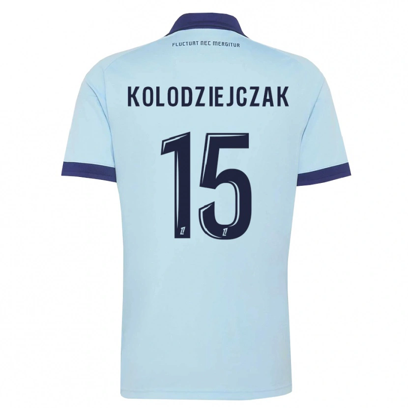 Danxen Kvinder Timothée Kolodziejczak #15 Kornblomstblå Sort Udebane Spillertrøjer 2026/27 Trøje T-Shirt
