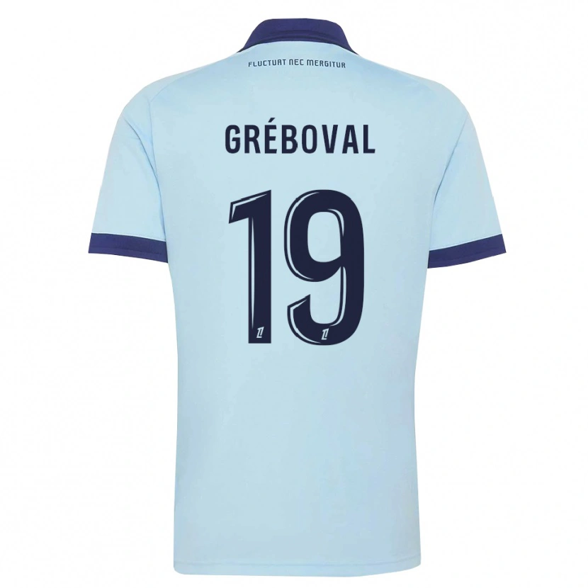 Danxen Kvinder Théa Gréboval #19 Kornblomstblå Sort Udebane Spillertrøjer 2026/27 Trøje T-Shirt