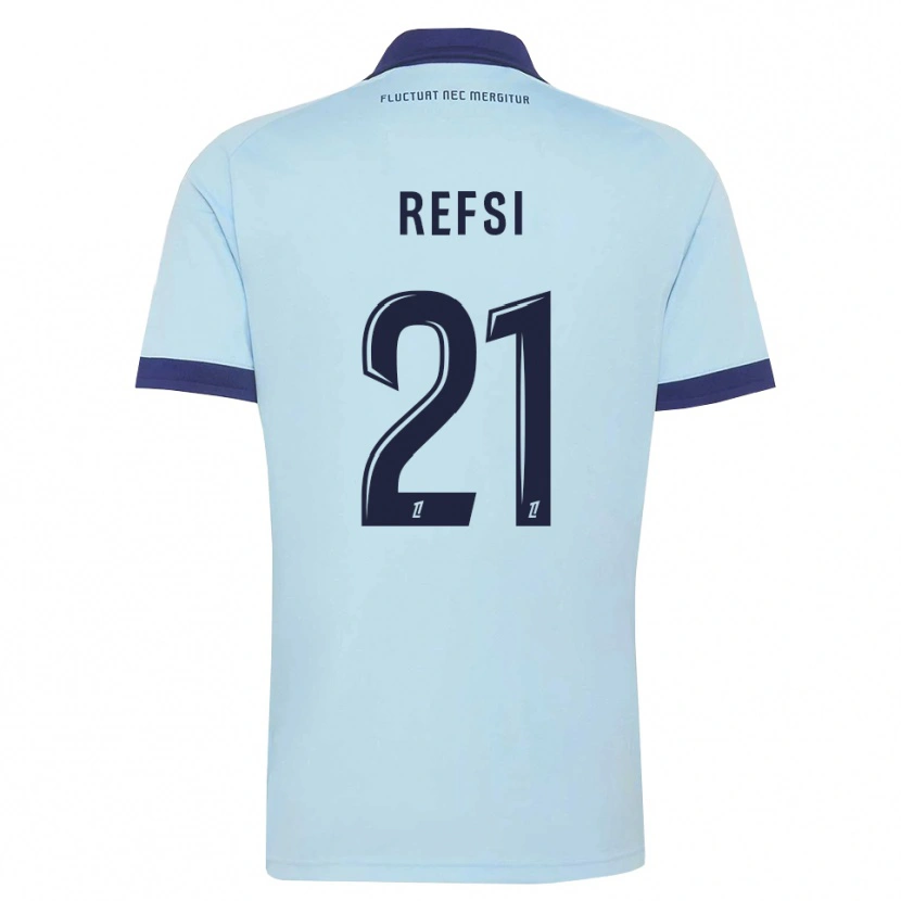 Danxen Kvinder Ilian Refsi #21 Kornblomstblå Sort Udebane Spillertrøjer 2026/27 Trøje T-Shirt