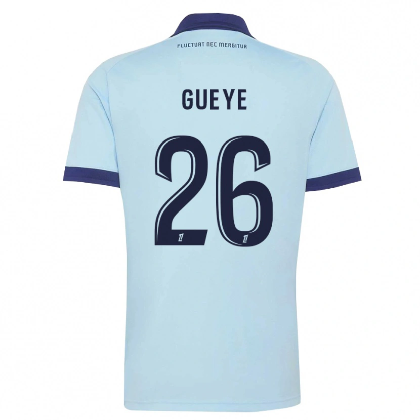 Danxen Kvinder Lamine Gueye #26 Kornblomstblå Sort Udebane Spillertrøjer 2026/27 Trøje T-Shirt
