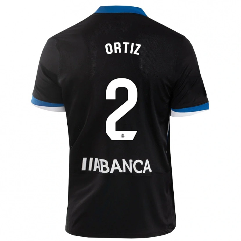 Danxen Kvinder Samara Ortiz #2 Sort Blå Hvid Udebane Spillertrøjer 2026/27 Trøje T-Shirt