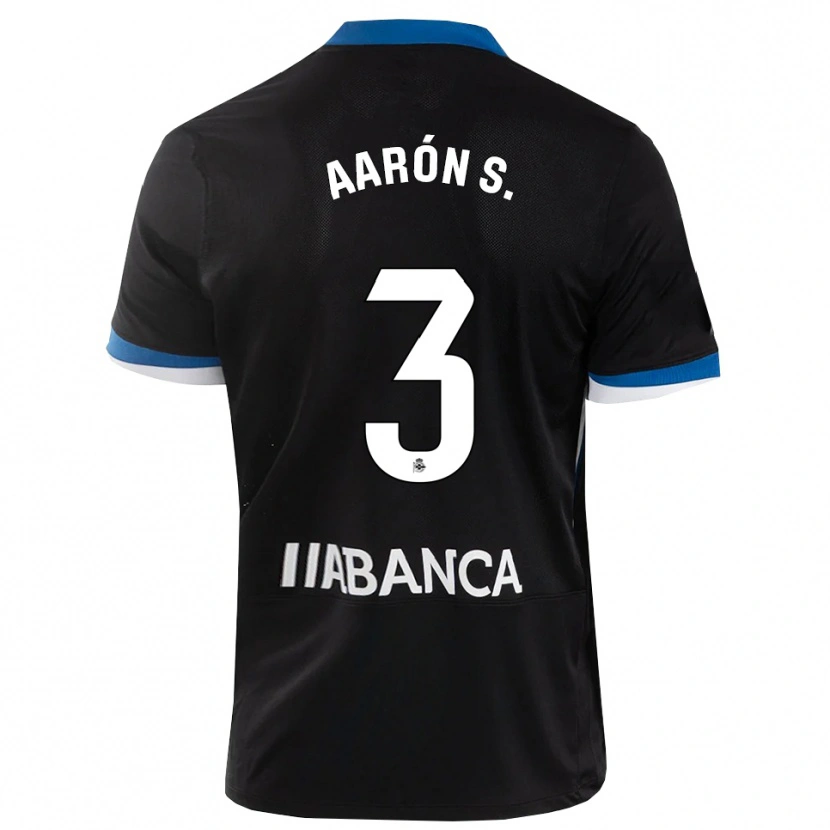 Danxen Kvinder Aarón Sánchez #3 Sort Blå Hvid Udebane Spillertrøjer 2026/27 Trøje T-Shirt