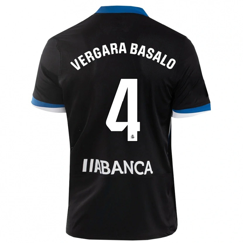 Danxen Kvinder David Vergara #4 Sort Blå Hvid Udebane Spillertrøjer 2026/27 Trøje T-Shirt