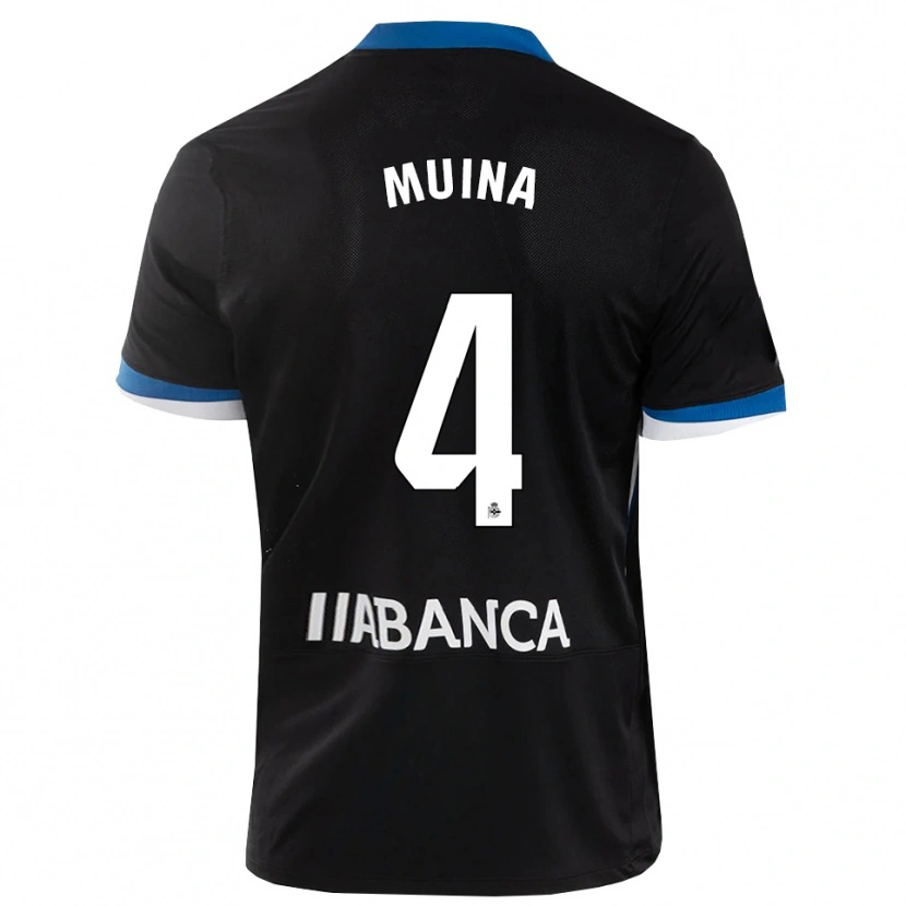 Danxen Kvinder Henar Muiña #4 Sort Blå Hvid Udebane Spillertrøjer 2026/27 Trøje T-Shirt