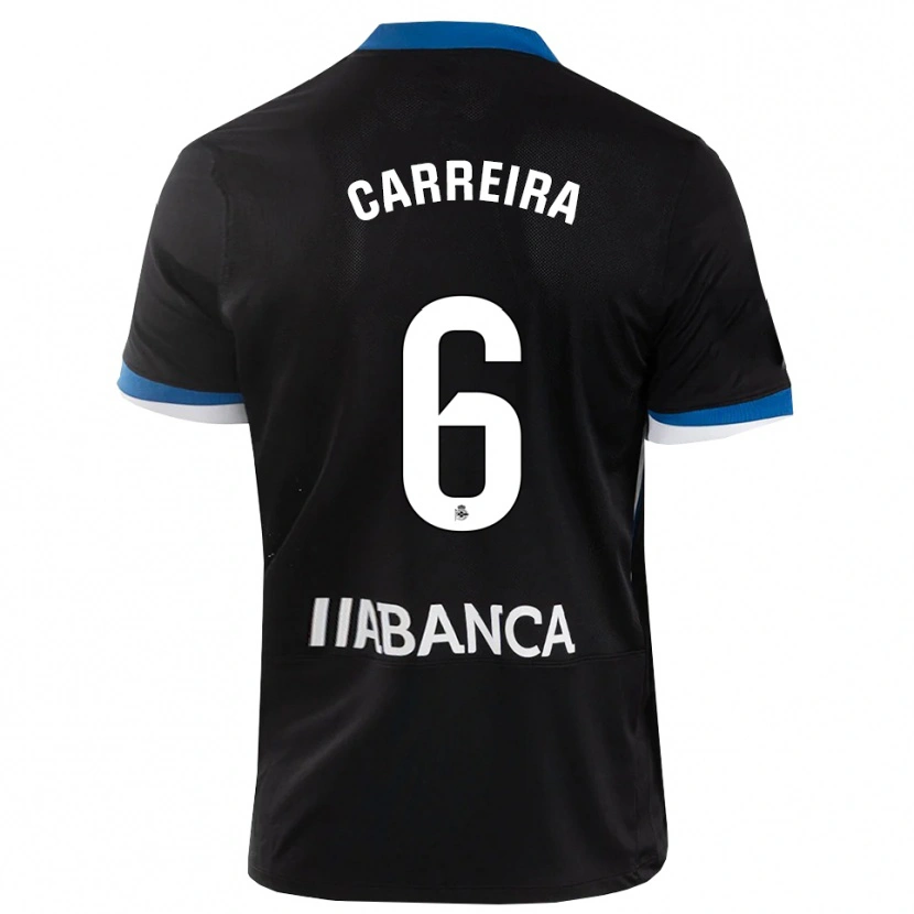 Danxen Kvinder David Carreira #6 Sort Blå Hvid Udebane Spillertrøjer 2026/27 Trøje T-Shirt