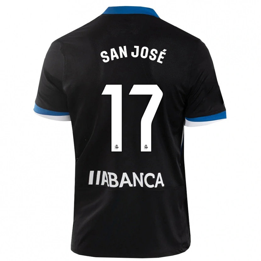Danxen Kvinder Koke San José #17 Sort Blå Hvid Udebane Spillertrøjer 2026/27 Trøje T-Shirt