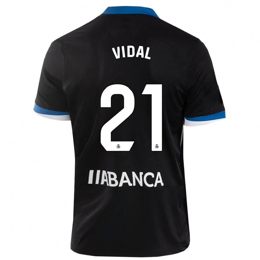 Danxen Kvinder Iker Vidal #21 Sort Blå Hvid Udebane Spillertrøjer 2026/27 Trøje T-Shirt