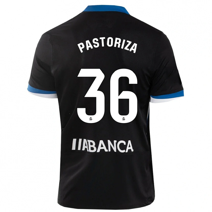 Danxen Kvinder Guille Pastoriza #36 Sort Blå Hvid Udebane Spillertrøjer 2026/27 Trøje T-Shirt