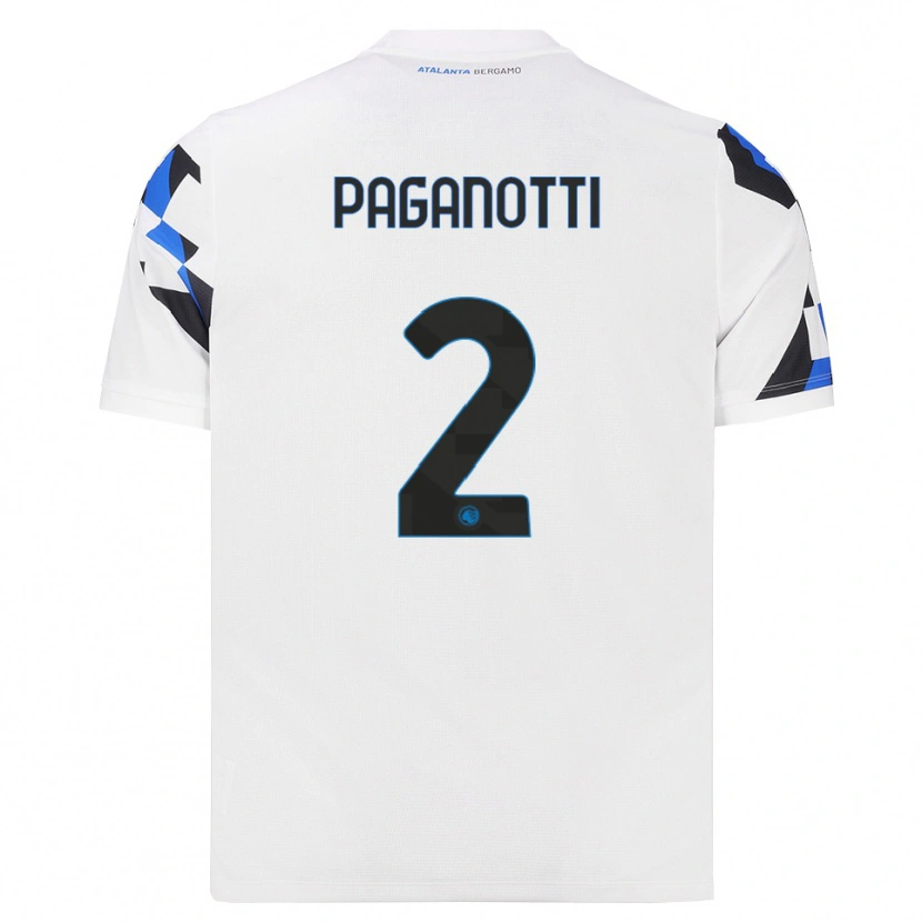 Danxen Kvinder Emanuele Paganotti #2 Hvid Rød Blå Udebane Spillertrøjer 2026/27 Trøje T-Shirt