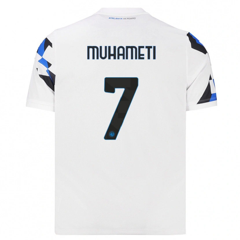 Danxen Kvinder Endri Muhameti #7 Hvid Rød Blå Udebane Spillertrøjer 2026/27 Trøje T-Shirt