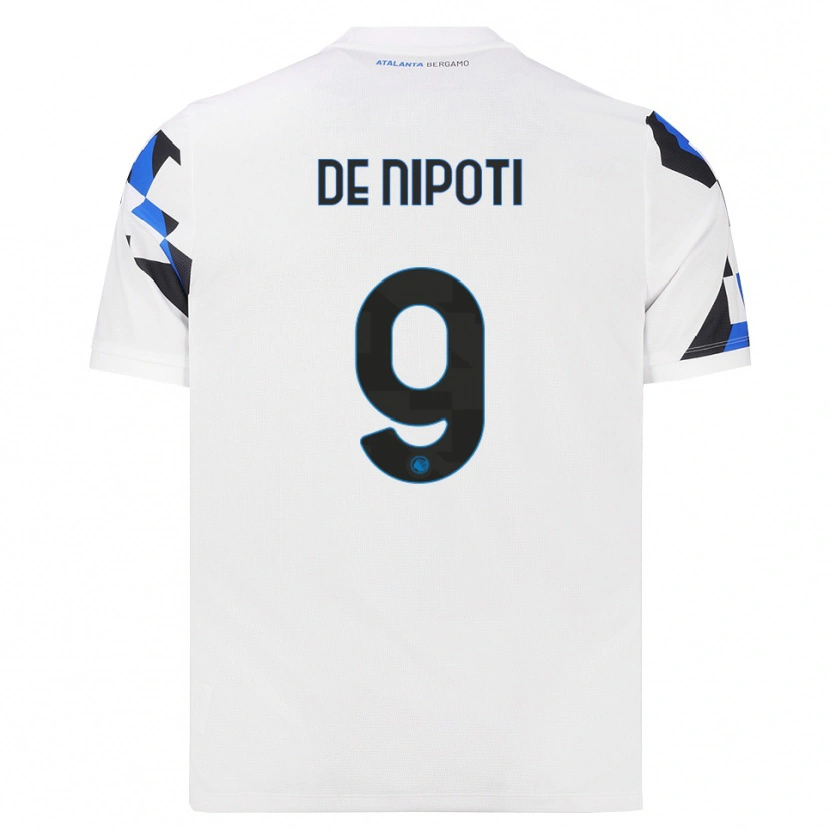Danxen Kvinder Tommaso De Nipoti #9 Hvid Rød Blå Udebane Spillertrøjer 2026/27 Trøje T-Shirt