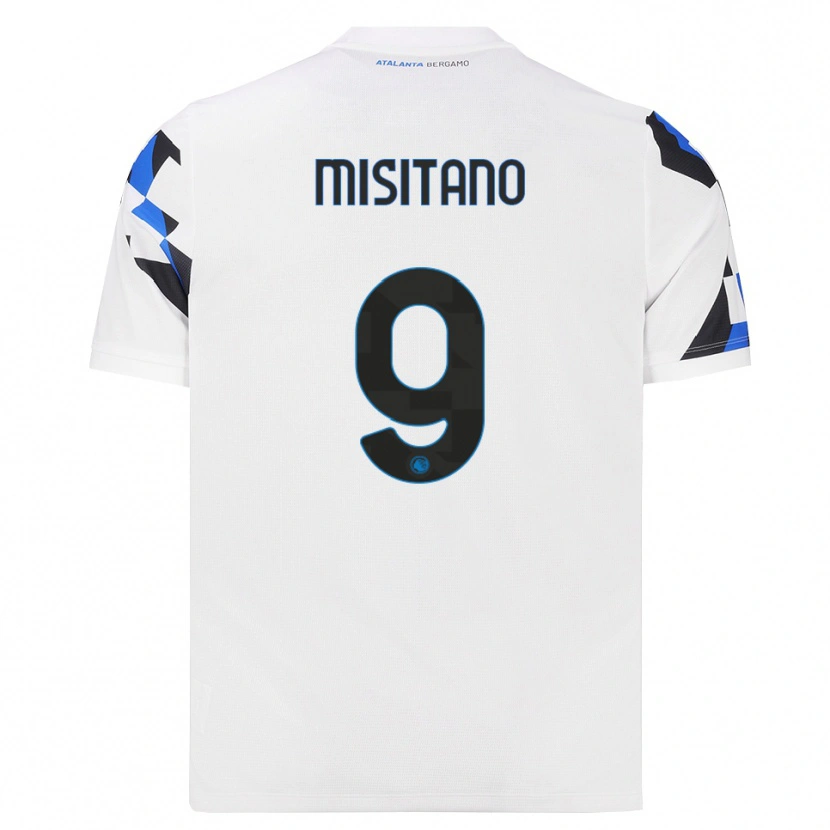 Danxen Kvinder Giulio Misitano #9 Hvid Rød Blå Udebane Spillertrøjer 2026/27 Trøje T-Shirt