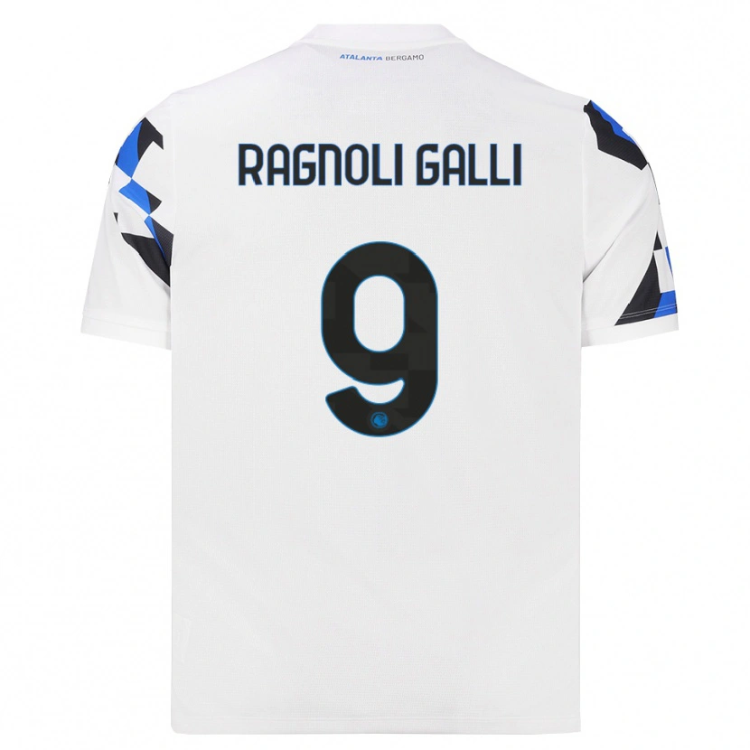 Danxen Kvinder Federico Ragnoli Galli #9 Hvid Rød Blå Udebane Spillertrøjer 2026/27 Trøje T-Shirt