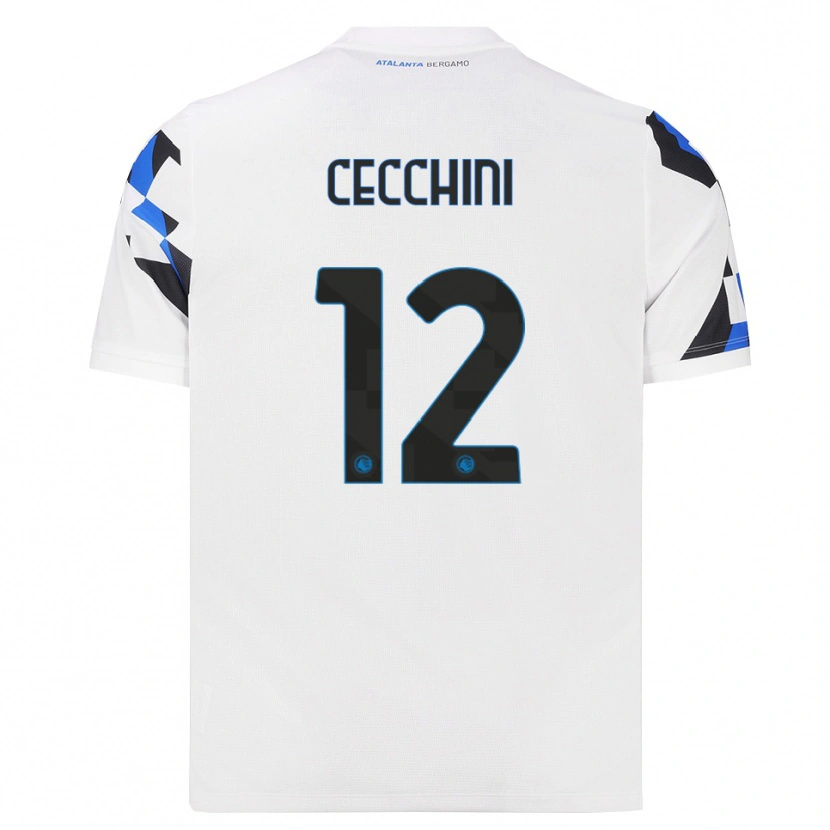 Danxen Kvinder Filippo Cecchini #12 Hvid Rød Blå Udebane Spillertrøjer 2026/27 Trøje T-Shirt